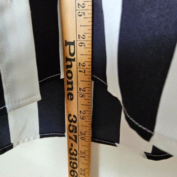 NEW WITHOUT TAGS TOMMY HILFIGER BLACK WHITE STRIPED BUTTON DOWN SHIRT XL - Picture 16 of 16